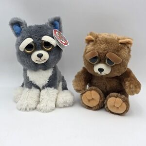 Feisty Pets Husky Dog Sammy Suckerpunch, Bear Plush 8" Evil Grin Toy  READ